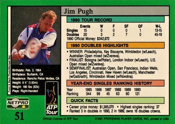 1991 NetPro Tour Stars #51 Jim Pugh Back