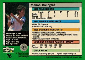 1991 NetPro Tour Stars #76 Manon Bollegraf Back