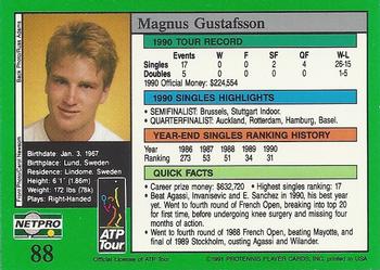 1991 NetPro Tour Stars #88 Magnus Gustafsson Back
