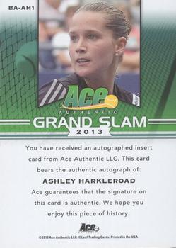 2013 Leaf Ace Authentic Grand Slam #BA-AH1 Ashley Harkleroad Back