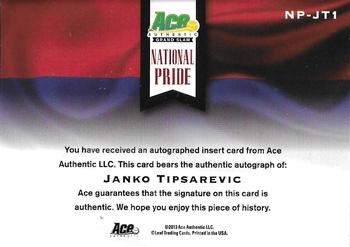 2013 Leaf Ace Authentic Grand Slam - National Pride Autographs #NP-JT1 Janko Tipsarevic Back