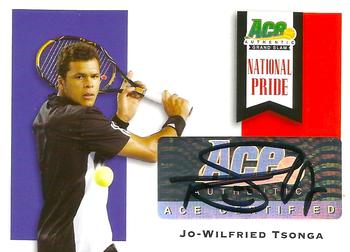 2013 Leaf Ace Authentic Grand Slam - National Pride Autographs #NP-JWT Jo-Wilfried Tsonga Front