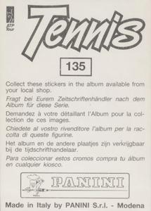 1992 Panini ATP Tour Stickers #135 Pete Sampras Back
