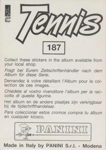 1992 Panini ATP Tour Stickers #187 Pete Sampras Back
