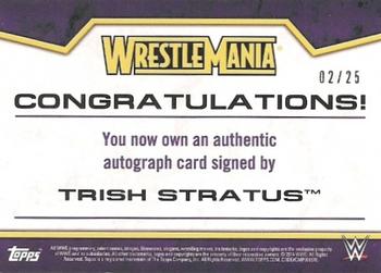 2014 Topps WWE Road to Wrestlemania - Wrestlemania Autographs Bronze #TS Trish Stratus Back