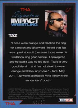 2011 TriStar Signature Impact - Silver #52 Taz Back