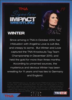 2011 TriStar Signature Impact - Silver #79 Winter Back