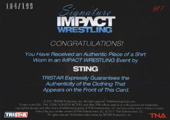 2011 TriStar Signature Impact - Silver Memorabilia #M7 Sting Back