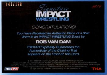 2011 TriStar Signature Impact - Silver Memorabilia #M10 Rob van Dam Back