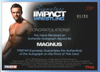2011 TriStar Signature Impact - Silver Autographs #S30 Magnus Back