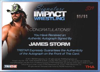 2011 TriStar Signature Impact - Silver Autographs #S39 James Storm Back