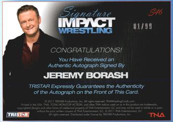 2011 TriStar Signature Impact - Silver Autographs #S46 Jeremy Borash Back