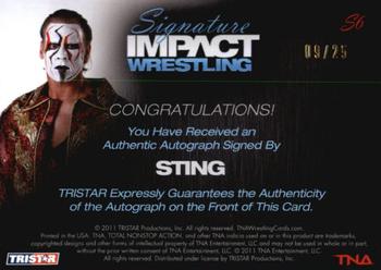 2011 TriStar Signature Impact - Gold Autographs #S6 Sting Back