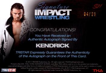2011 TriStar Signature Impact - Gold Autographs #S21 Brian Kendrick Back