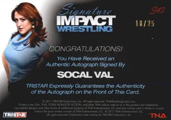 2011 TriStar Signature Impact - Gold Autographs #S43 SoCal Val Back