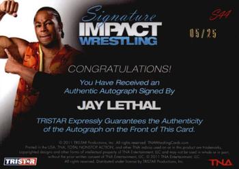 2011 TriStar Signature Impact - Gold Autographs #S44 Jay Lethal Back