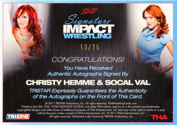 2011 TriStar Signature Impact - Gold Dual Autographs #22 Christy Hemme / SoCal Val Back