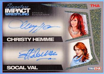 2011 TriStar Signature Impact - Gold Dual Autographs #22 Christy Hemme / SoCal Val Front