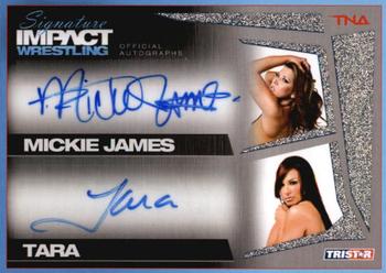 2011 TriStar Signature Impact - Silver Dual Autographs #12 Mickie James / Tara Front