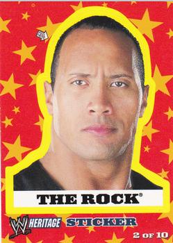 2005 Topps Heritage WWE - Stickers #2 The Rock Front