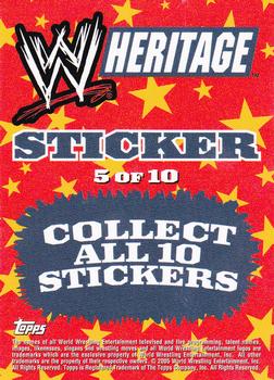 2005 Topps Heritage WWE - Stickers #5 Carlito Back