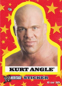 2005 Topps Heritage WWE - Stickers #6 Kurt Angle Front