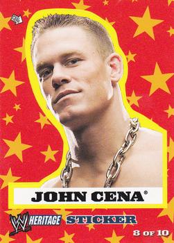 2005 Topps Heritage WWE - Stickers #8 John Cena Front