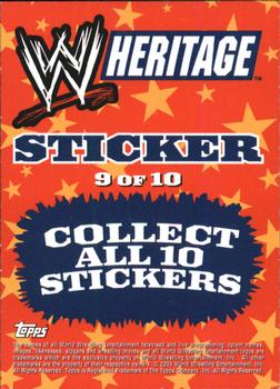 2005 Topps Heritage WWE - Stickers #9 Torrie Wilson Back