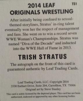 2014 Leaf Originals #TS1 Trish Stratus Back