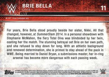 2015 Topps Chrome WWE #11 Brie Bella Back