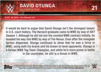 2015 Topps Chrome WWE #21 David Otunga Back