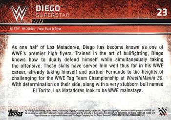 2015 Topps Chrome WWE #23 Diego Back