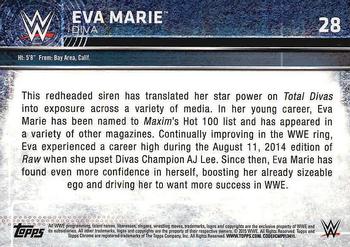 2015 Topps Chrome WWE #28 Eva Marie Back