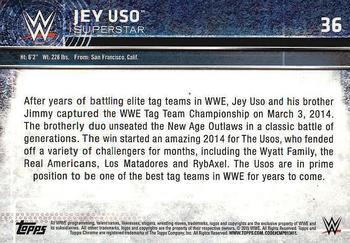 2015 Topps Chrome WWE #36 Jey Uso Back