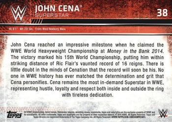 2015 Topps Chrome WWE #38 John Cena Back