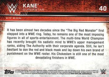2015 Topps Chrome WWE #40 Kane Back