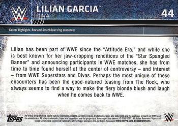 2015 Topps Chrome WWE #44 Lilian Garcia Back