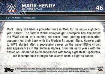 2015 Topps Chrome WWE #46 Mark Henry Back