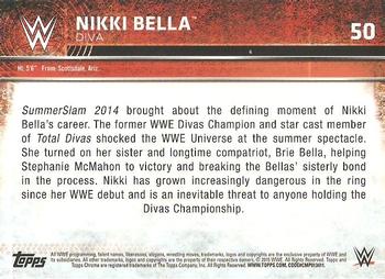 2015 Topps Chrome WWE #50 Nikki Bella Back