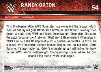 2015 Topps Chrome WWE #54 Randy Orton Back