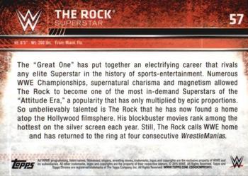 2015 Topps Chrome WWE #57 The Rock Back