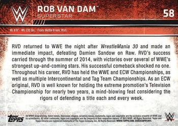 2015 Topps Chrome WWE #58 Rob Van Dam Back