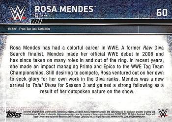 2015 Topps Chrome WWE #60 Rosa Mendes Back