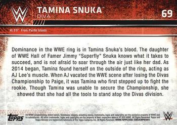 2015 Topps Chrome WWE #69 Tamina Snuka Back