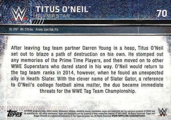 2015 Topps Chrome WWE #70 Titus O'Neil Back