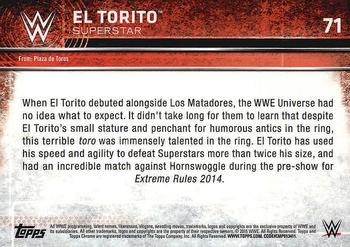 2015 Topps Chrome WWE #71 El Torito Back