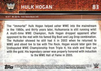 2015 Topps Chrome WWE #83 Hulk Hogan Back