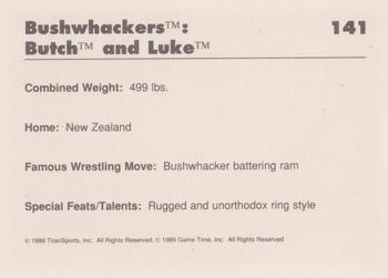 1989 Classic WWF #141 The Bushwhackers (Butch & Luke) Back