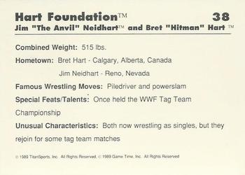 1989 Classic WWF #38 Hart Foundation (Jim 
