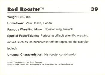 1989 Classic WWF #39 Red Rooster Back